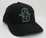 Seattle Mariners Black Cotton Team Logo Adjustable Cap