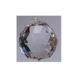 Lot of 12 Pcs 20mm Clear Crystal Hanging Faceted Ball Prism