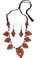 Jewellery Designs Necklace and Earing In Terracota Handcrafted Unique Gift For Her