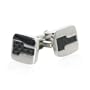 Stainless Steel Cufflinks with Dark Carbon Fiber Design with Gift Box