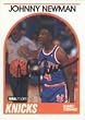Johnny Newman, New York Knicks, 1989 Hoops Autographed Card