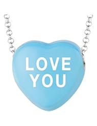 Sweethearts Enamel "Love You" Heart on 16" Necklace Pendant with Gift Box