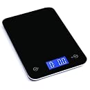 Ozeri Touch Professional Digital Kitchen Scale in Tempered Glass, 18-Pound, Elegant Black