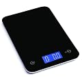 Ozeri Touch Professional Digital Kitchen Scale (17.6 lb Edition), Tempered Glass in Elegant Black