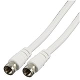 20m Satellite Cable, Single Cable Extension for Relocating Your SKY Box , Freesat Or Alternative Receiver To Another Location , 20m Aerial / Satellite Coax. White Coax F Plug to F plug satellite / Cable F-Type Connection Cable Lead.