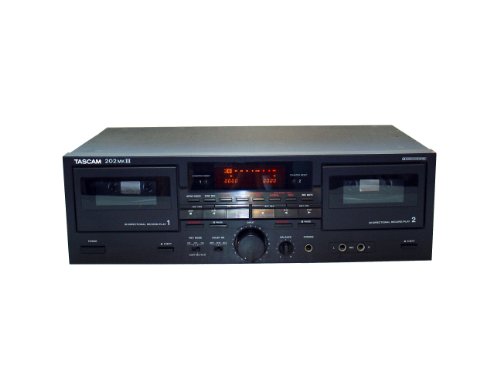 TASCAM 202 MKIII Dual Cassette Deck Recorder with High Speed Dubing