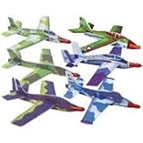 12 Jet Fighter Gliders Military Airplanes Planes -each is individually packaged