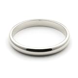 14K White Gold Men's & Women's Wedding Bands 2.5mm non comfort-fit light