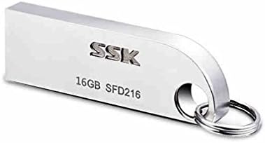 Ruibility® Thumb Shape 16GB High Speed USB3.0 Stainless Steel Flash Drive U Disk with Key Ring Silver