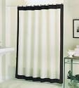 Borders Shower Curtain - Black/ Ivory