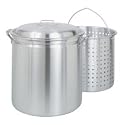Bayou Classic 4060 60-Quart All Purpose Aluminum Stockpot with Steam and Boil Basket