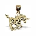 10 KT Gold Charming Unicorn Pendant Polished Finish 10K Charm