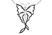 1 Carat Black and White Diamond 14K White Gold Necklace