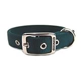 Double Thick Nylon Deluxe Dog Collar, 1' x 18' Hunter Green