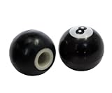 Nirve Bicycle Valve Cap 8 Ball; Black