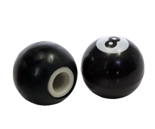 Nirve Bicycle Valve Cap 8 Ball; Black