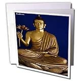 Rick London Famous Wisdom Quote Gifts - Buddha - Young Buddha W/Lotus Flower Namaste Wisdom Gifts - Greeting Cards-12 Greeting Cards with envelopes