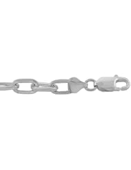 Sterling Silver Italian Heavy Square Wire Cable Chain 6.5mm Nickel Free, sizes 7 - 30 inch