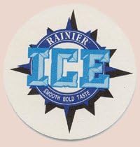 Rainier Brewing Company Paperboard Coasters - Set of 4 - Two Different Designs