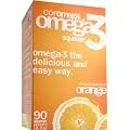 Coromega Omega-3 Supplement, Orange Flavor, Squeeze Packets, 90-Count Box