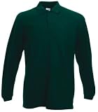 Fruit of the Loom Long Sleeve Premium Polo Shirt Forest Green S