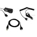 Value Pack 2 - Travel Charger Set (3 pieces) fits iRiver H10 (USB Cable, Wall Charger and Car Charger) Image