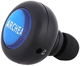 Mini ARCHEAN Light Weight Wireless Music Earbud Headset Headphones with Mic for iPhone, iPad, Samsung Galaxy, Motorala, Sony, HTC and most Bluetooth Enable Devices - [Black]