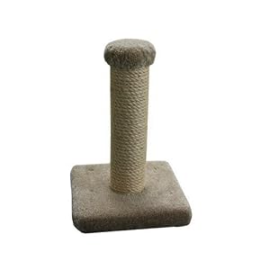 Molly and Friends Small Handmade Sisal Cat Scratching Post, Model mscr-s, Beige