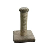 Molly and Friends Small Handmade Sisal Cat Scratching Post, Model mscr-s, Beige