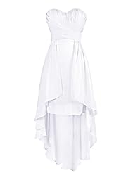 Chiffon High-Low-Hem Sweetheart Homecoming Dress/Bridesmaid Dress/Prom Dress/Party Dress 