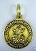 St. Francis of Assisi Protect My Pet Antique Brass 1" Round Pet Medal / Pet Tag