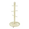 Premier Housewares Cast Iron 6-Cup Mug Tree, Cream