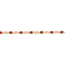14K Yellow Gold 5cttw Ruby Bracelet Jewelry 7 by FindingKing