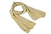 mashahan Chiffon Bridesmaid Shawls Long Evening Wraps(71inches*19inches)Gold