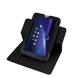 Poetic(TM) Toshiba Thrive 10.1-Inch 360 degree Rotary leather case (Landscape / Portrait View) Black