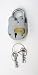 3 1/2 Inch Iron Lock Working Replica with Two Keys and Brass Keyhole Cover