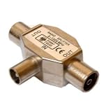 Electronics : RF aerial splitter - plug to 2 x sockets