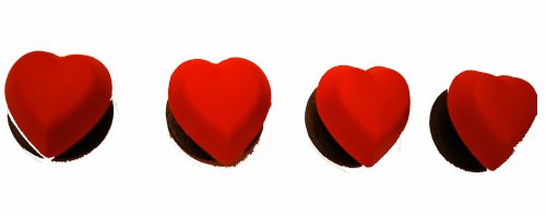 Red Hearts Jibbitz Set of 4 NEW Perfect for Valentines Day