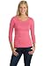 District Threads Junior Ladies 3/4-Sleeve Perfect Weight Scoop Henley