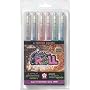 Sakura Gelly Roll Stardust Bold Meteor Pens 6 Per Package-Silver/Marine/Copper/Pink/Green/Blue