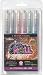 Sakura Gelly Roll Stardust Bold Meteor Pens 6 Per Package-Silver/Marine/Copper/Pink/Green/Blue