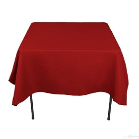 70 Inch Square Polyester Tablecloth Red70 Inch Square Polyester Tablecloth