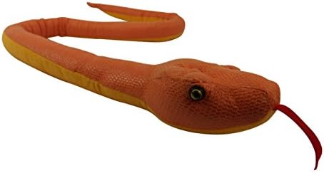 Large Stuffed Animals Orange Snake Soft Stuffed Snake Toy