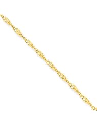 2mm, 14 Karat Gold, Singapore Chain - 18 inch
