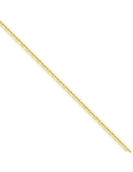 1.65mm, 14 Karat Yellow Gold, Diamond-Cut Cable Chain - 9 inch