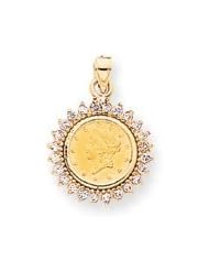 14k AA Diamond Pendant Diamond quality AA (I1 clarity, G-I color)