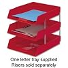 5 Star Letter Tray High-impact Polystyrene Foolscap Red