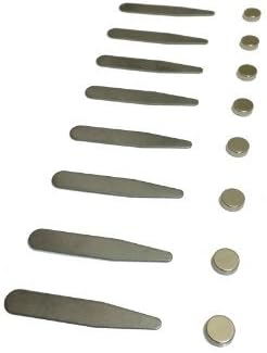 Magnetic Collar Stays (8 pair) 2.2", 2.5", 2.75", or 3" Metal Magnet Power Stiffs (Assortment) (Assortment)