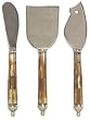 Decorative Cheese Set of Three with Mother of Pearl Handles