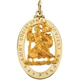 Saint Christopher Medal 14kt Gold - B0002CWSO2